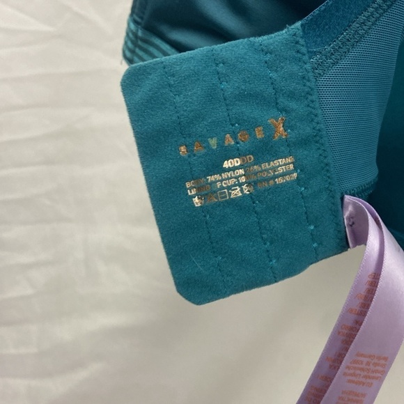 Savage X Fenty Rhianna Greenish Blue 40DDD Bra - Picture 12 of 13